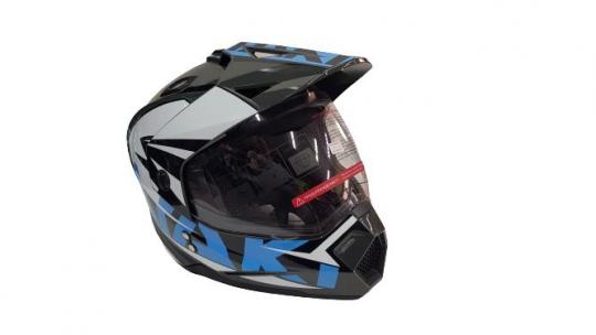 Шлем кроссовый Ataki 2021 синий с визором