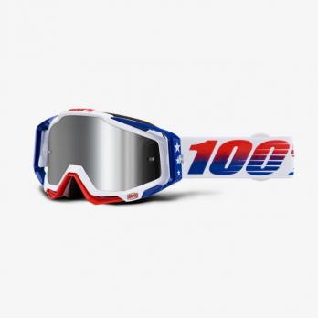 ОЧКИ 100% RACECRAFT PLUS LE MXDN RED/WHITE/BLUE / INJECTED SILVER FLASH MIRROR LENS (50120-280-02)